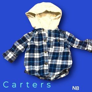 Carters hooded flannel newborn